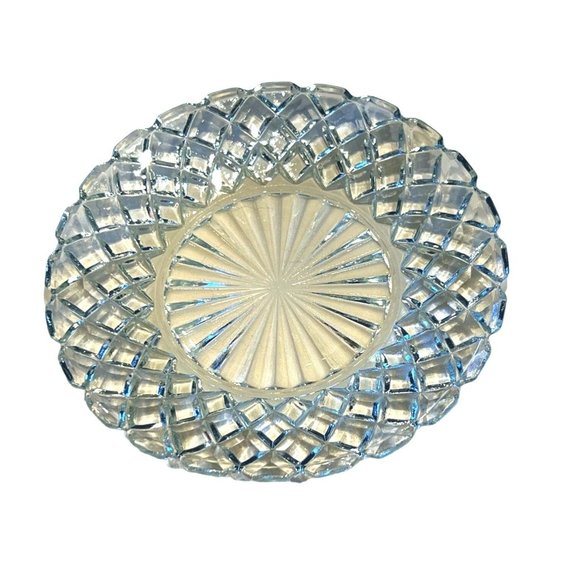 Vintage Mid-Century Anchor Hocking Waterford Waffle Glass Bread and Butter Plate - Picture 1 of 2